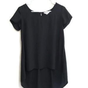 Decree black sheer top size small cap sleeves